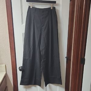NWT HALARA High Waisted Black Wide-Leg Trousers - XS